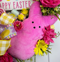 "Happy Easter" Bunny Wreath